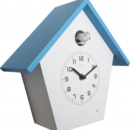 NEXTIME NEXTIME KLOK 3108BL BIRDY, 24,5 x 25,5 x 9,8 cm, Wand, blaues Weiß
