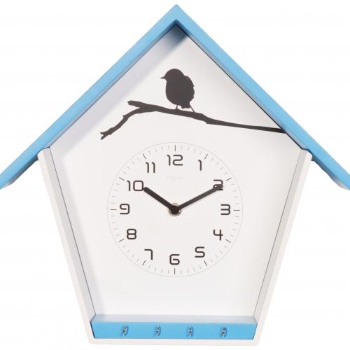Nächste Zeit Nächstemime KLOK 3109BL CUCKEY, 30,5x33x11 cm, Wand, blau weiß