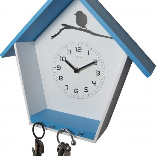 Nächste Zeit Nächstemime KLOK 3109BL CUCKEY, 30,5x33x11 cm, Wand, blau weiß