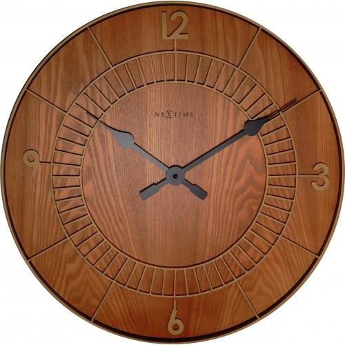 Nächste Zeit Nächstemime KLOK 3113BR Wood rund, Ø50 cm, Wand, braun