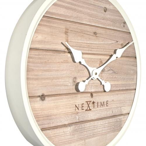 NÄCHSTEMIMMER NOTHER INTERIME KLOK 3134WI Planke, Ø50 cm, Wand, weiß