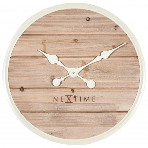 NÄCHSTEMIMMER NOTHER INTERIME KLOK 3134WI Planke, Ø50 cm, Wand, weiß