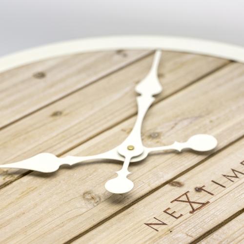 NÄCHSTEMIMMER NOTHER INTERIME KLOK 3134WI Planke, Ø50 cm, Wand, weiß