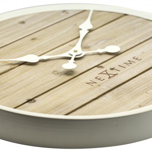 NÄCHSTEMIMMER NOTHER INTERIME KLOK 3134WI Planke, Ø50 cm, Wand, weiß