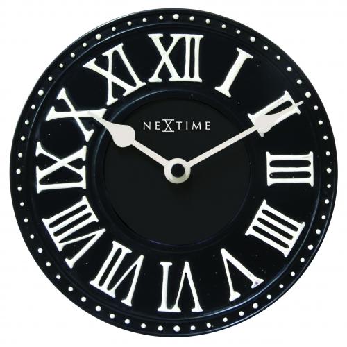 Nächste Zeit Nächstemime KLOK 5187ZW London Tisch, Ø16 cm, Wand, schwarzes Weiß