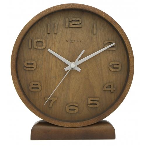 Nächste Uhr Nächste Uhr 5192GS Holz Holz klein, 22 x 20 cm, Wand, Holz, grau