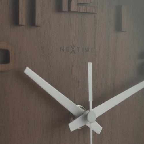 Nächste Uhr Nächste Uhr 5192GS Holz Holz klein, 22 x 20 cm, Wand, Holz, grau