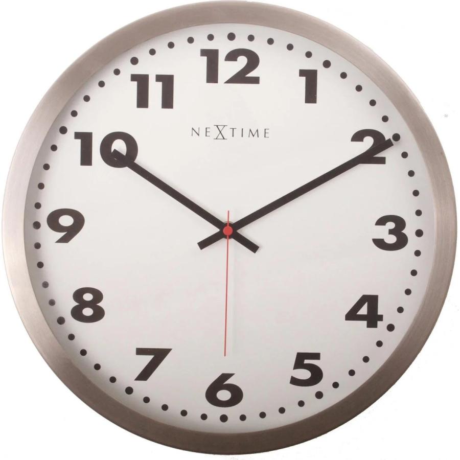 NEXTIME KLOK 8029, Ø43 cm, Wand, weiß