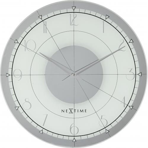 Nächste Zeit Nächstemime KLOK 8125 Fancy Round, Ø43 cm, Wand, weißes Silber