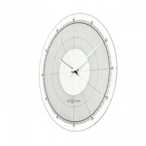Nächste Zeit Nächstemime KLOK 8125 Fancy Round, Ø43 cm, Wand, weißes Silber