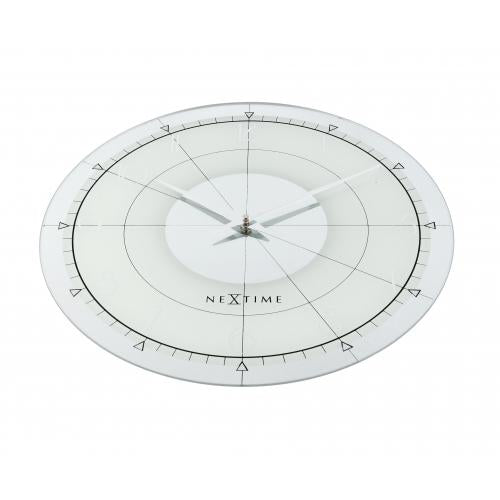 Nächste Zeit Nächstemime KLOK 8125 Fancy Round, Ø43 cm, Wand, weißes Silber