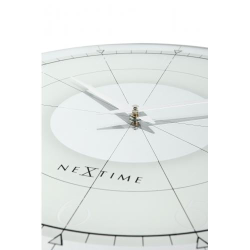 Nächste Zeit Nächstemime KLOK 8125 Fancy Round, Ø43 cm, Wand, weißes Silber
