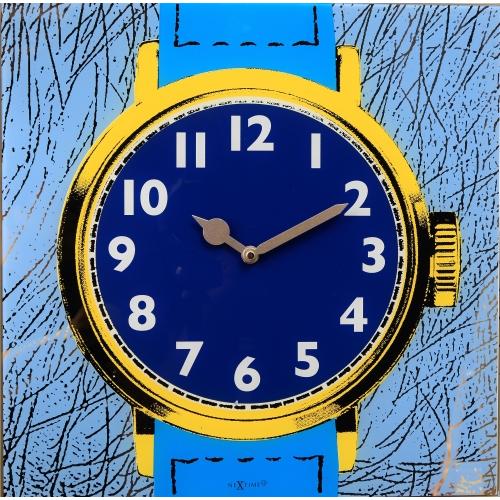 Nächste Zeit Nächste Zeit KLOK 8157 Watch One, 43x43,2 cm, Wand, blau gelb