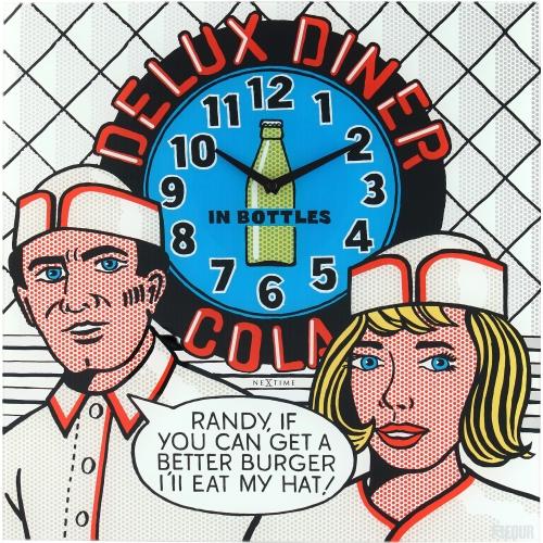 Nächste Zeit Nächstime KLOK 8167 Delux Diner, 43x43cm, Wand, Multi-Farben
