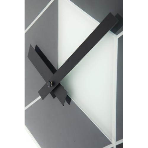 Nächste Zeit Nächste Zeit Klok 8171 Kubik, 43,5x37 cm, Wand, schwarzes weißes Grau