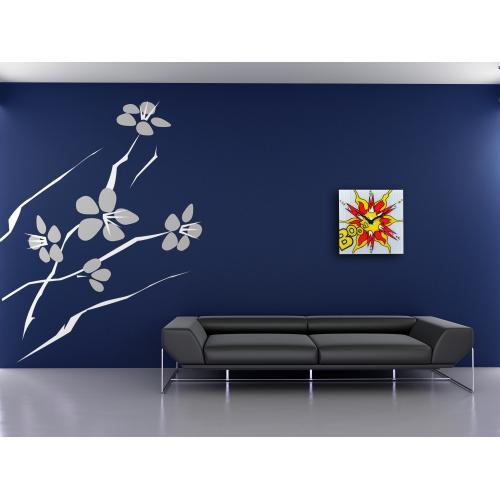 Nächste Zeit Nächstemime KLOK 8173 Boom, 43x43 cm, Wand, rotgelb weiß