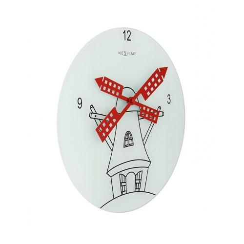 Nächste Zeit Nächstemime KLOK 8807 Windmil, Ø30 cm, Wand, weiß schwarz rot