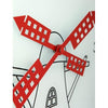 Nächste Zeit Nächstemime KLOK 8807 Windmil, Ø30 cm, Wand, weiß schwarz rot