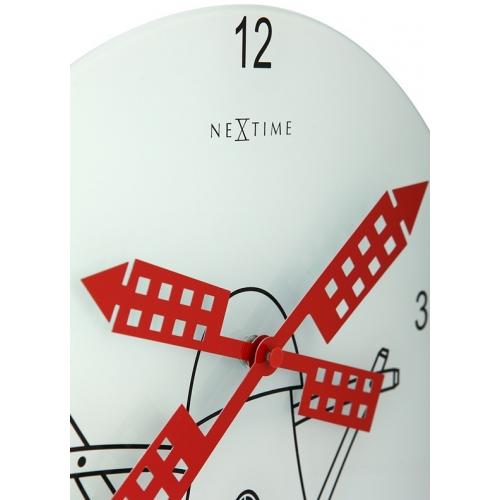 Nächste Zeit Nächstemime KLOK 8807 Windmil, Ø30 cm, Wand, weiß schwarz rot
