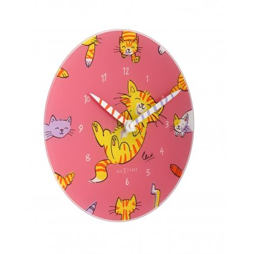 Nächste Zeit Nächstemime Klok 8810 Kitzeln Sie meinen Bauch, Ø30 cm, Wand, rosa Multi-Farben