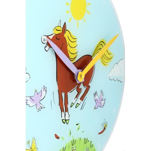Nächste Zeit Nächstime Klok 8812 Sprung für Freude, Ø30 cm, Wand, blaues Mehrfarben