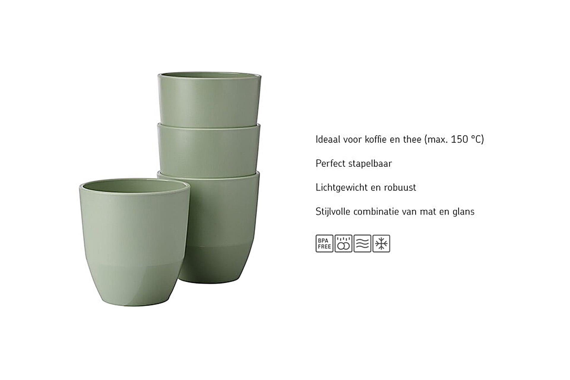 Mepal Becher Silueta 200 ml – nordischer Salbei