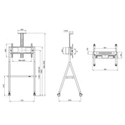 Neomounts Neomounts NS-M1500Black Flat Screen Floor Ständer, 50 kg, 32-65, 200x200 600x400 mm, Blac - afbeelding 2