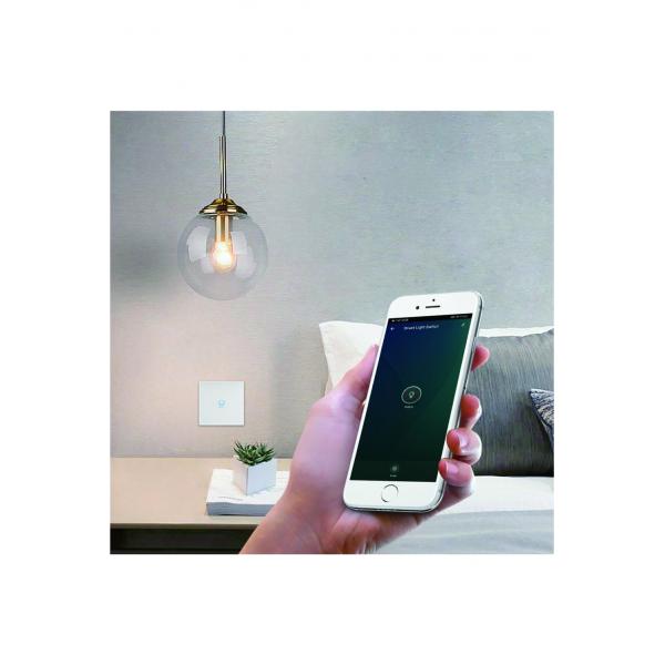 WOX WOX R7063 Wandleuchtenschalter, WiFi 2,4 GHz, Schuko, <= 800W, 10-30 m, weiß