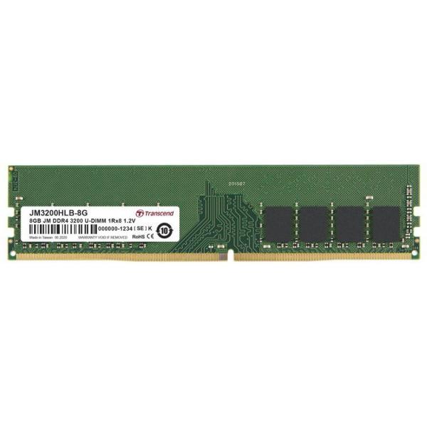 Transcend Transcend JM3200HLB-8G Jetram, 8 GB, U-DIMM, DDR4 3200 MHz, 1RX8 1GX8, CL22, 1,2 V