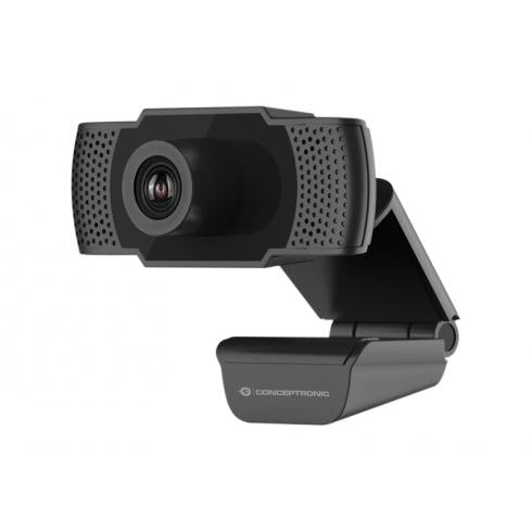 Conceptronic Concepttronic AMDIS01B Full HD -Webcam mit Mikrofon, USB, 2 MP, 1920 x 1080p 30 fps, H.264, 90 °