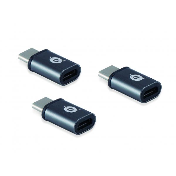 Concepttronic Concepttronic Donn05G USB-C an Micro USB OTG-Adapter 3-Pack, USB 2.0 Typ-C, männliche Frau, BL