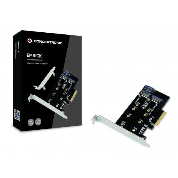 Concepttronic Concepttronic EMRICK05B M.2 NVME SSD -Adapter, PCIe 3.0, M.2, Passiv, China, 32 Gbit s