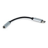 Ausrüstungsausrüstung 133474 USB-C bis 3,5 mm Audio DAC-Adapter, USB-C, 3,5 mm, männliches Weibchen, 0,15 m, Schwarz, Silber