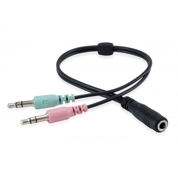 Ausrüstungsausrüstung 245302 Chat-Headset, 3,5 mm, Kopfband, nennt Musik, Binaural, Rotary, Schwarz