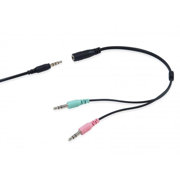 Ausrüstungsausrüstung 245302 Chat-Headset, 3,5 mm, Kopfband, nennt Musik, Binaural, Rotary, Schwarz