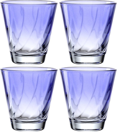 Leonardo Twist Trinkglas 215ml blau - Set 4