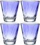Leonardo Twist Trinkglas 215ml blau - Set 4