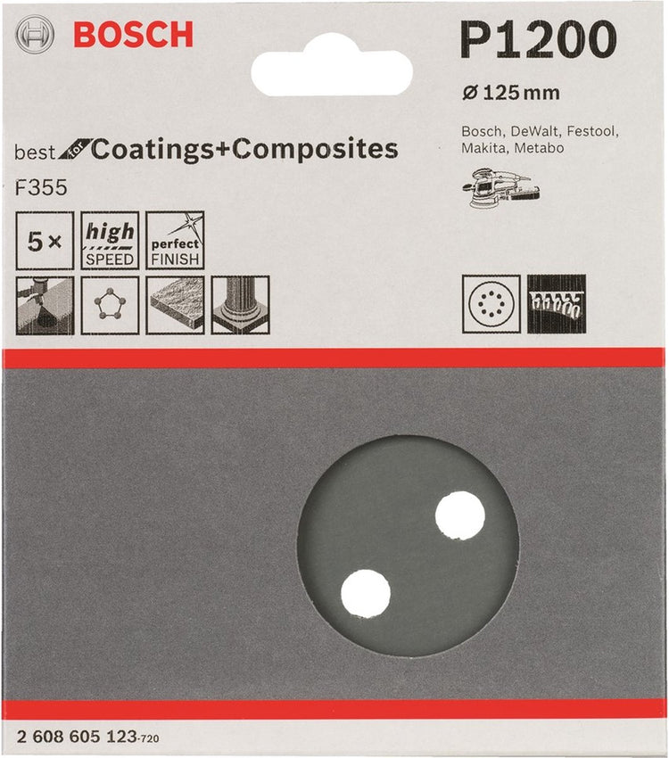 Bosch 5 Schleifblatt ø125 beste Beschichtungen 8.1200