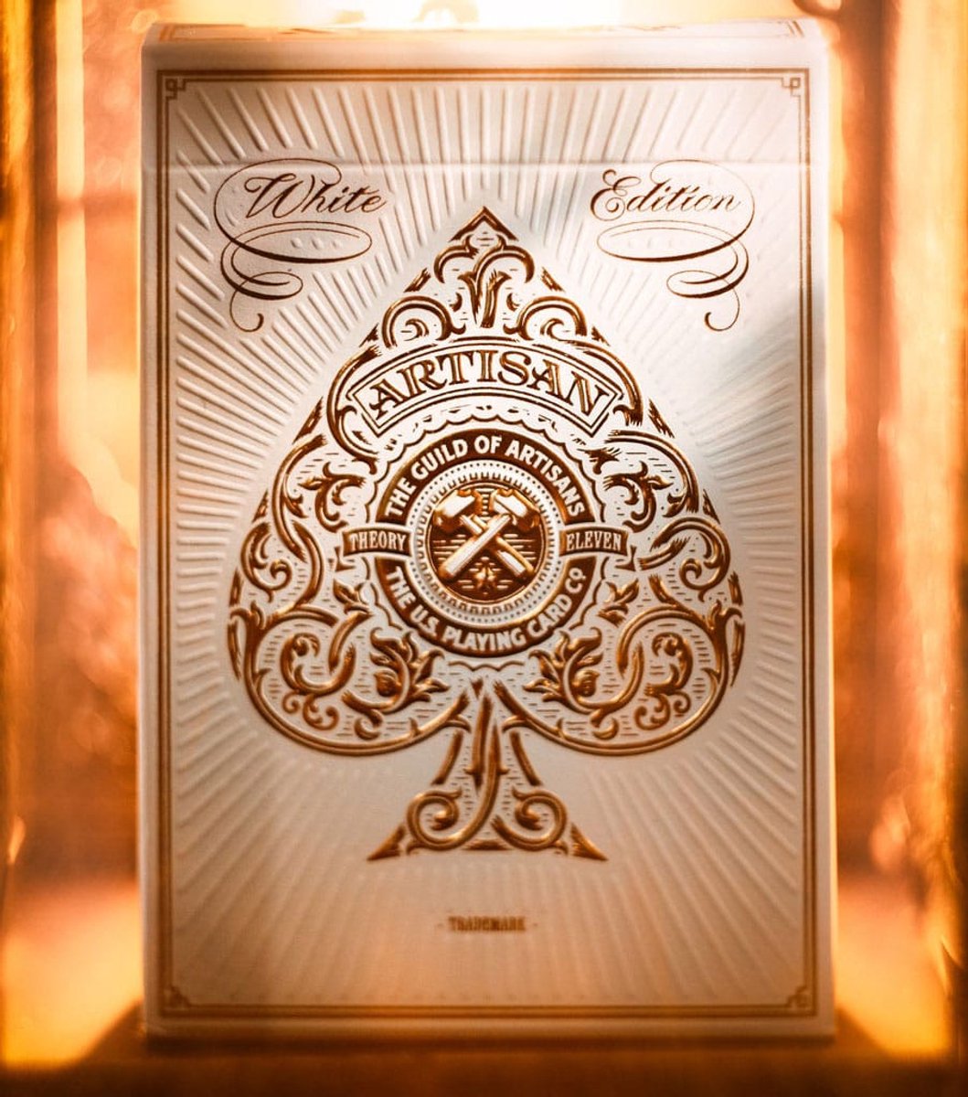 Theory11 Artisan-Spielkarten weiß