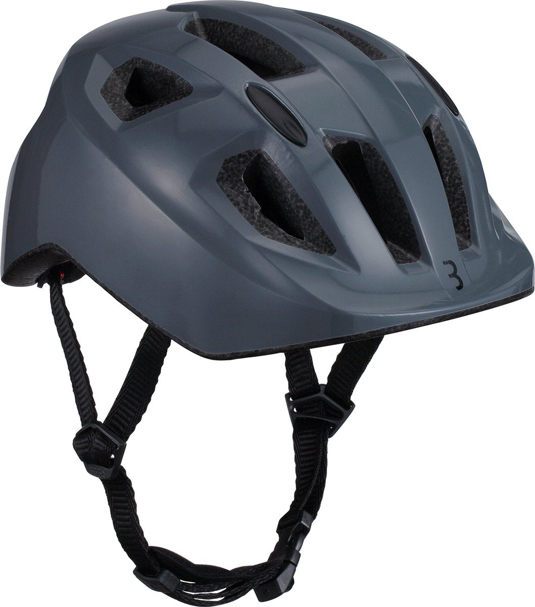 BBB Cycling Hero Kinderhelm Fahrrad Grau – Verstellbar – Waschbare Polsterung – Mittel: 4 – 6 Jahre – Fahrradhelm Mädchen und Jungen – Fahrradhelm Kinder – Dunkelgraues Faultier – BHE-172
