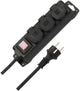 Brennerstuhl Steckdose mit Schalter IP44 3-fach schwarz 2m h07rn-f 3g1,5