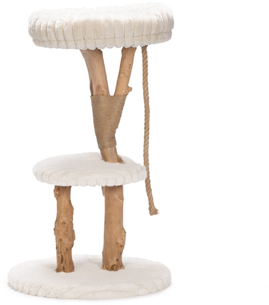 Entworfen von Lotte Reya – Kratzbaum – Holz – Creme – 60 x 60 x 103 cm