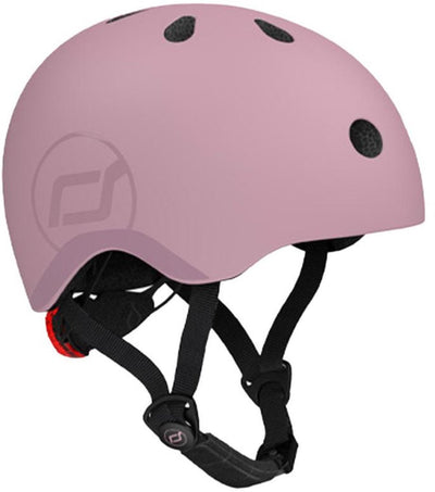 Scoot Ride Helm – Kinderhelm – S 51–55 cm – LED-Rücklicht – Magnetverschluss – verstellbar – Wildberry