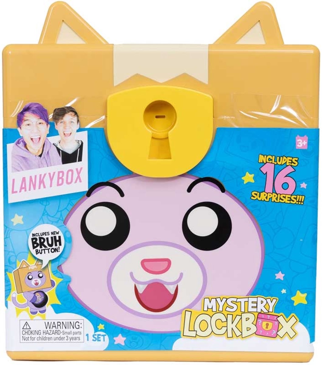 Lankybox Toy Mystery Lock Box mit Überraschungen und Aufklebern.