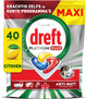 Dreft Platinum Plus Lemon Geschirrspültabs – Anti-Matt-Technologie – 40 Stück