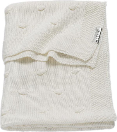 Meyco Baby Knots Kinderbettdecke – gebrochenes Weiß – 75 x 100 cm – 1,0 Tog