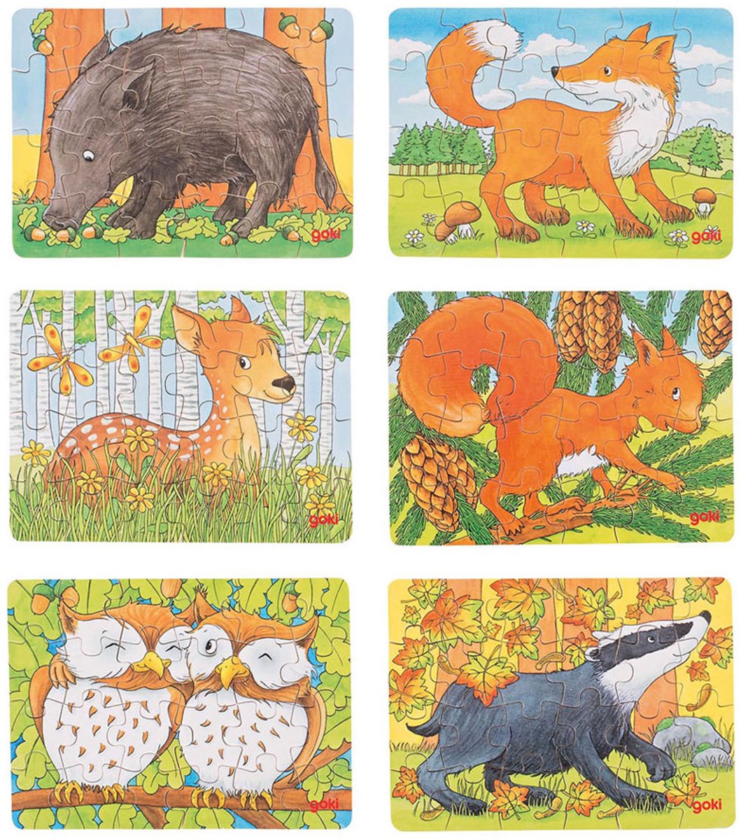 GOKI HOOLEN MINI Puzzle Waldtier, 24st.