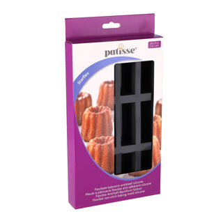 Patisse Patisse Mini -Kuchen Form 12 Vaks 29x17 cm schwarzes Silikon