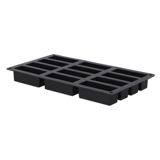 Patisse Patisse Mini -Kuchen Form 12 Vaks 29x17 cm schwarzes Silikon