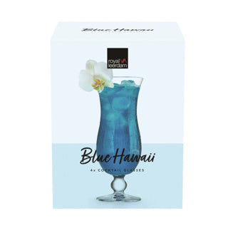 Royal Leerdam Leerdam Blue Hawaii Glass Set 4